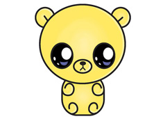 可愛的卡通小熊簡筆畫圖片